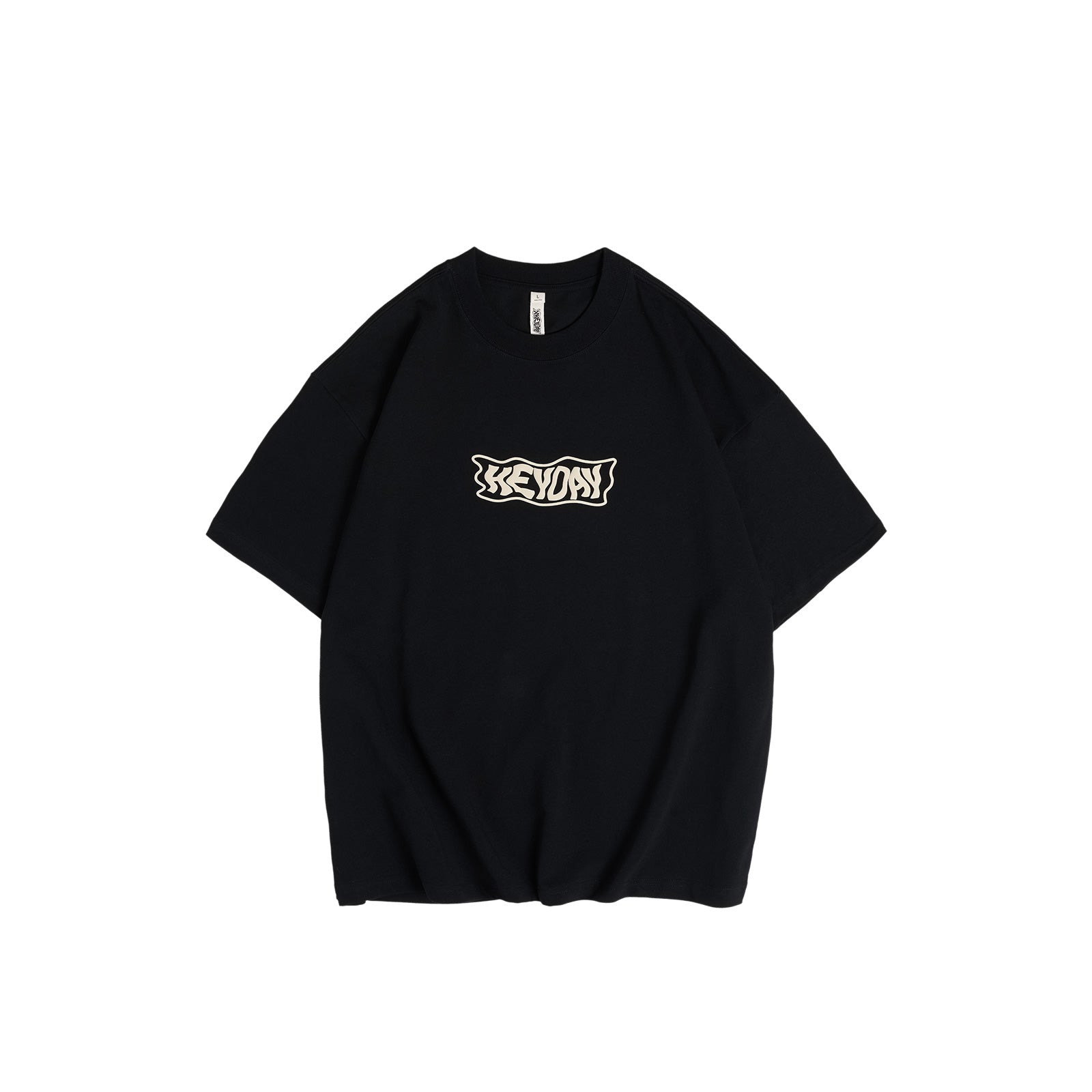 XHEYDAY Black Printed T-Shirt