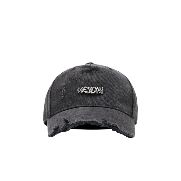 ◆BADBLOOD◆ Washed Leather Ball Cap Black w-hat24-059 Badblood [w-hat23-016] F1 Old Effect Ball Cap - Black | KAZUE