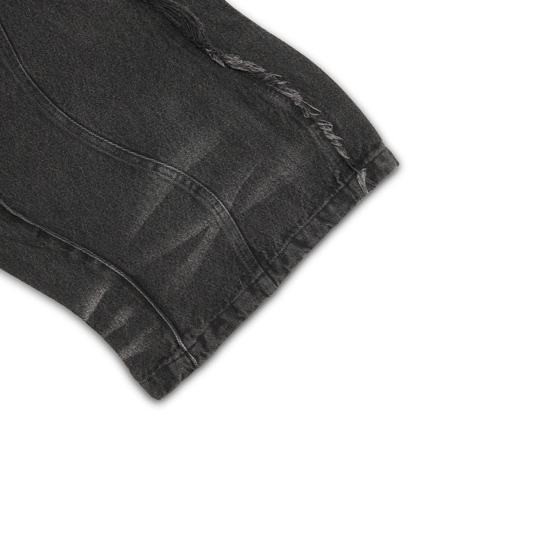 XHEYDAY Wavy-cut Jeans