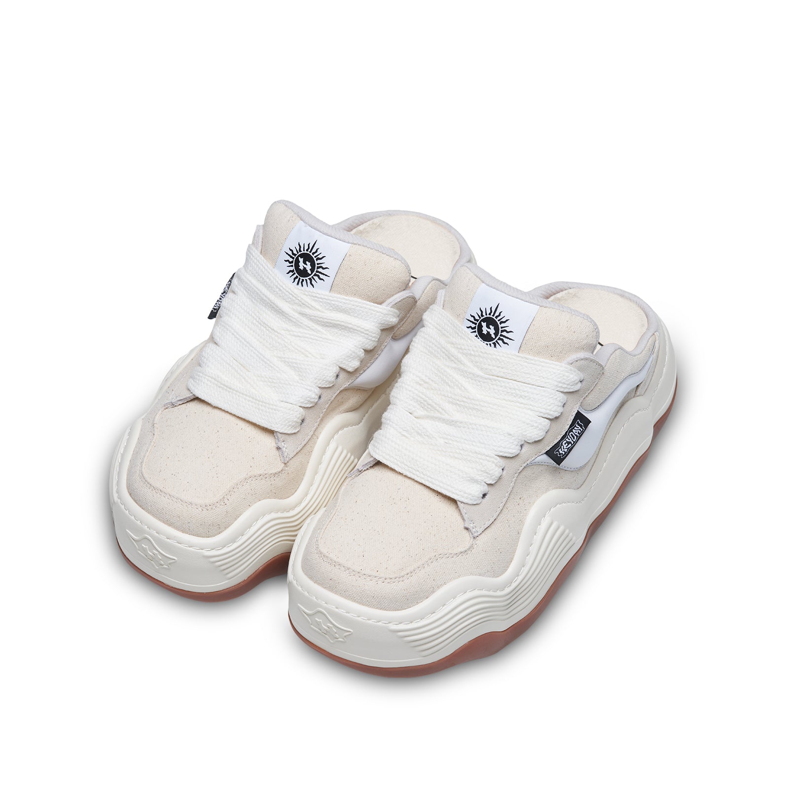国内で当店のみ XHEYDAY シューズ ユニーク クリーミー XHEYDAY Wavy Slip on Creamy