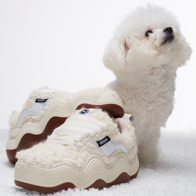 国内で当店のみ XHEYDAY シューズ ホワイト フリース XHEYDAY Triple Wavy White Fleece